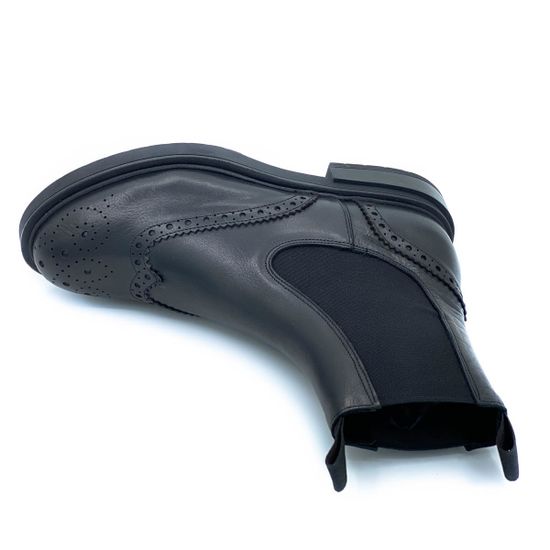 Ботинки Mimmu черные кожаные демисезонные - фото 5, FK3311 MIM