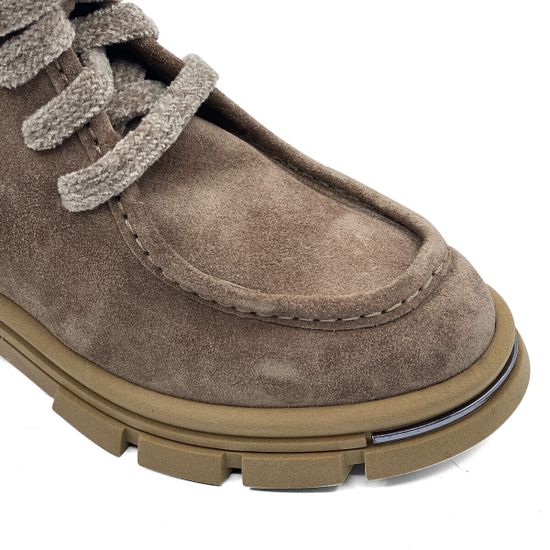 Ботинки Tiffi бежевые замшевые на шерсти - фото 6, A418 TI COCCO