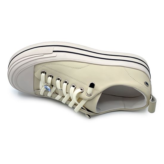 Кеды Tuffoni бежевые кожаные - фото 5, 