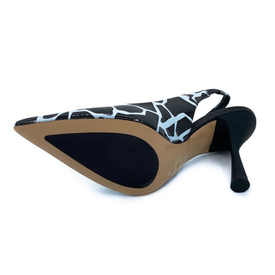 Туфли Tiffi черно-белые из ламинированной кожи - фото 4, J903/90 TI GIRAFFA NERO