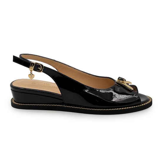 Босоножки ilasio Renzoni черные лакированная кожа - фото 1, H6590 IR NERO