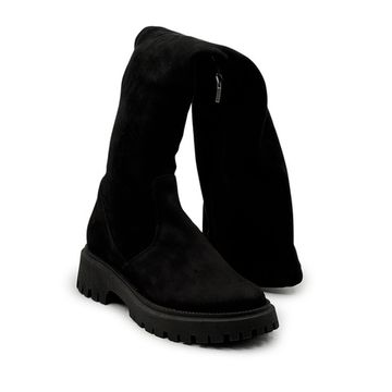 Ботфорты CV COVER черные замшевые стрейч на байке - фото 2, 785625-1 COV