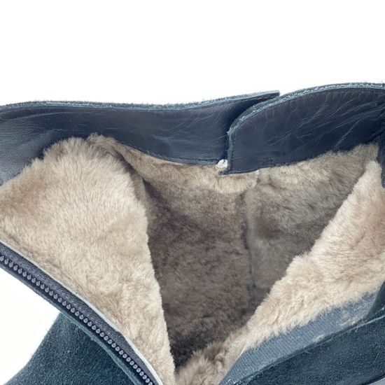 Ботильоны DiGiada черные замшевые МЕХ - фото 6, 1424 GIA