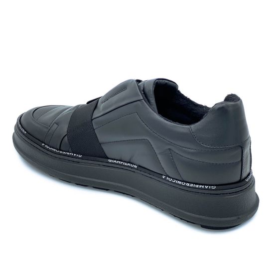 Кеды Giampieronicola черные кожаные Байка - фото 3, 