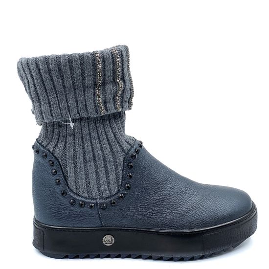 Ботинки Lab Milano серые на байке - фото 1, 