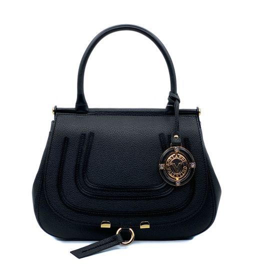 Сумка Valentino Orlandi черная кожаная - фото 1, 26021 VO NERO