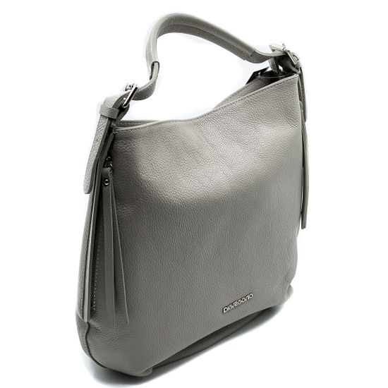 Сумка Di Gregorio бежевая кожаная большая - фото 2, 