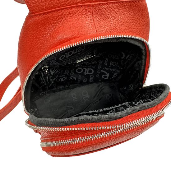 Сумка-рюкзак Renato Angi красная кожаная - фото 6, 3360401 RA ROSSO