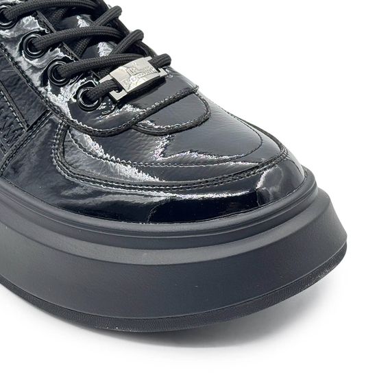 Кеды Ilasio Renzoni черные лакированные кожаные на меху - фото 6, M20 IR NERO