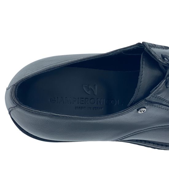 Туфли Giampieronicola черные кожаные демисезонные - фото 7, 42701A GPN