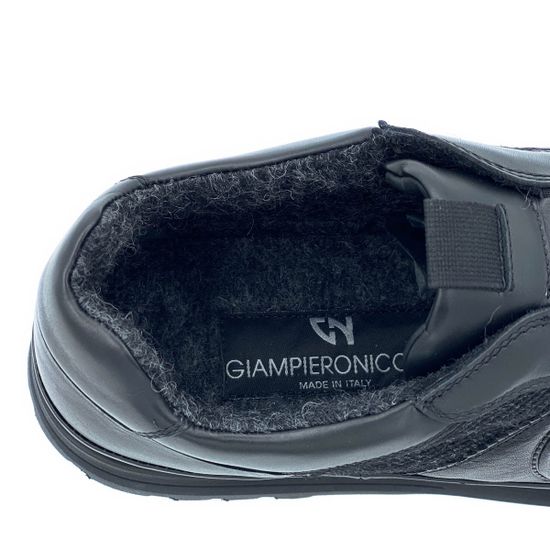 Кроссовки Giampieronicola черные кожаные утеплитель - шерсть - фото 7, 