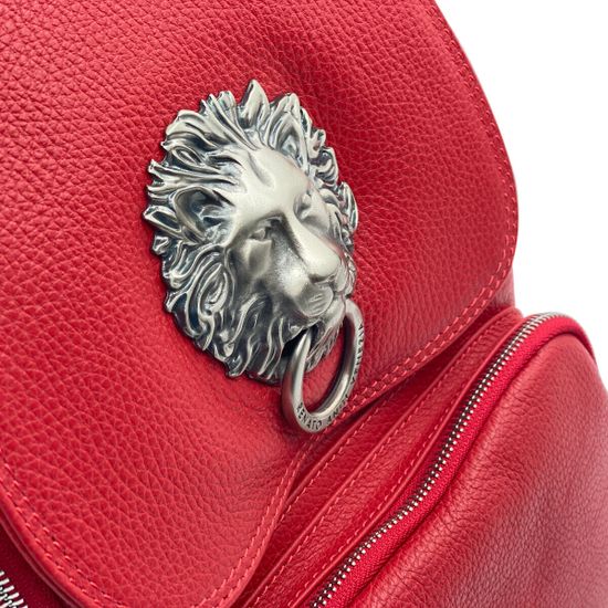 Сумка-рюкзак Renato Angi красная кожаная - фото 4, 