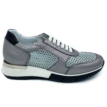 Кроссовки Donna Soft  изумрудно-серебряные кожаные - фото 1, DS0775 DS SILVER