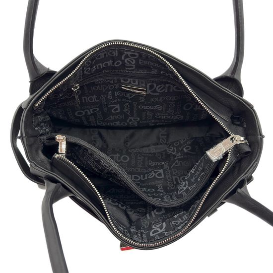 Сумка Renato Angi черная кожаная "с пряжкой" - фото 6, 3402481 RA NERO