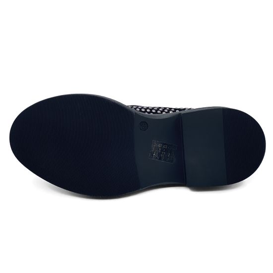 Полуботинки Mimmu черные замшевые демисезонные клепки метал - фото 4, F303M24 MIM MET851