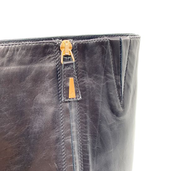 Сапоги Renzi черные кожаные демисезонные - фото 8, 