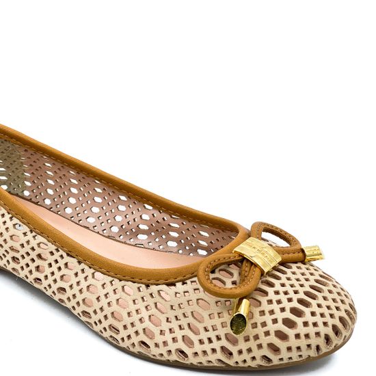 Балетки Renzi перфорированная кожа бежевые SABBIA - фото 6, 