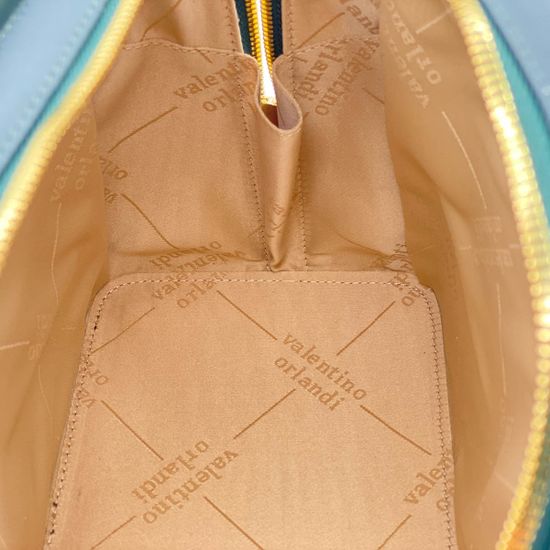 Сумка Valentino Orlandi зеленая кожаная - фото 5, 26045 VO VERDE