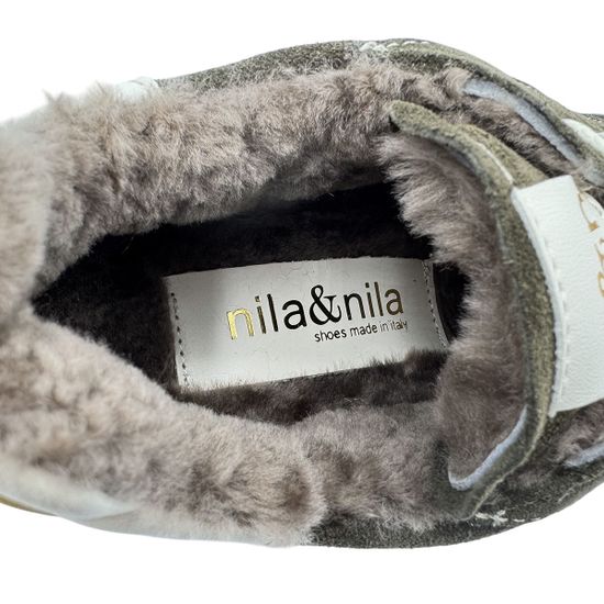 Кеды NILA&amp;NILA коричнево-зеленые замшевые на меху - фото 7, MAS120M NIL TARTU