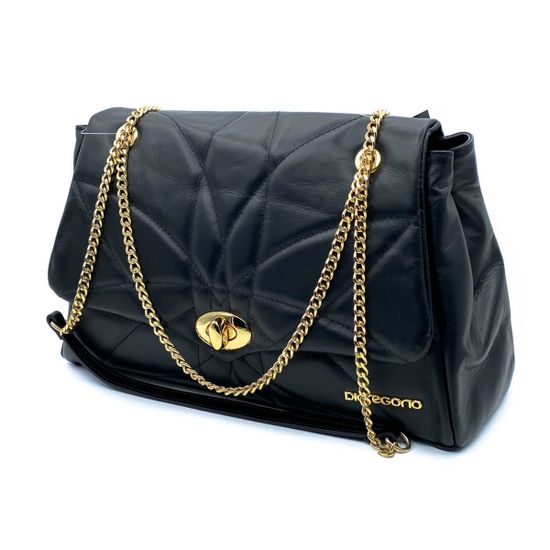 Сумка Di Gregorio черная кожаная - фото 2, 