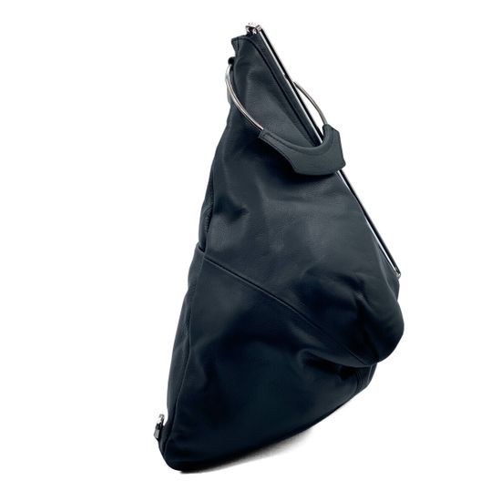 Сумка-рюкзак Renato Angi черная кожаная - фото 2, 