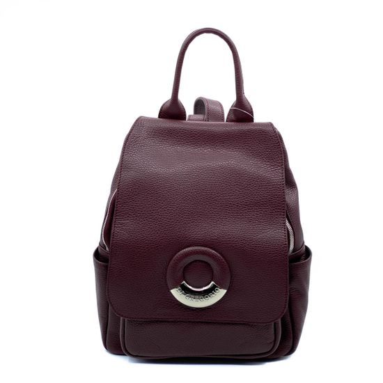 Рюкзак Di Gregorio бордовый кожаный - фото 1, 