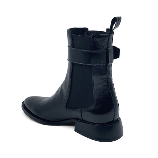 Ботильоны MIMMU черные лакированные кожаные демисезонные - фото 3, F558K4 MIM NERO