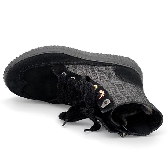 Ботинки Marzetti черные МЕХ комбинация замши и кожи - фото 5, 