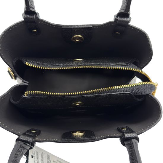 Сумка Di Gregorio черная кожаная - фото 8, 9167 DG NERO