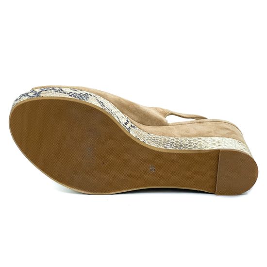 Босоножки Giorgio Piergentili бежевые замшевые - фото 4, 