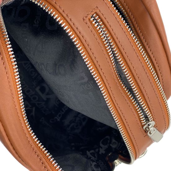 Сумка кросс-боди Renato Angi коричневая кожаная - фото 7, 