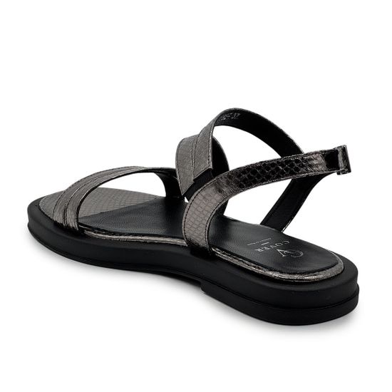 Босоножки CV COVER серебряные кожаные - фото 3, 70192 COV