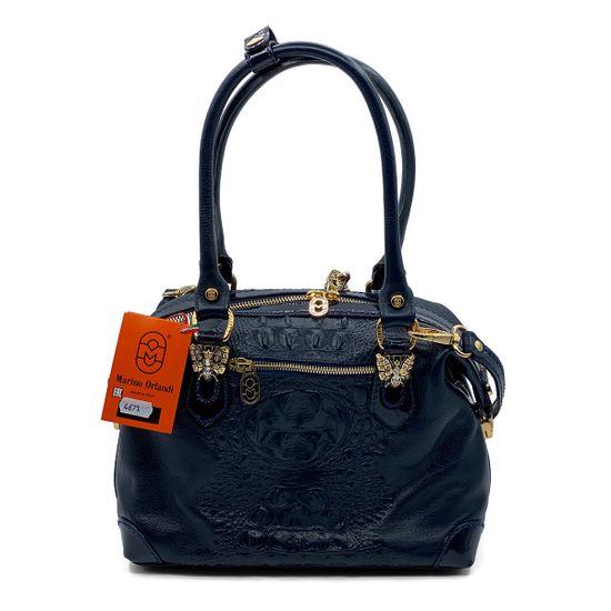 Сумка женская Marino Orlandi кожаная синяя - фото 3, 
