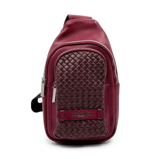 Рюкзак Renato Angi бордовый из плетеной кожи - фото 1, 3451317 RA BORDO