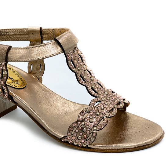 Босоножки Loretta Pettinari золотые - фото 6, 