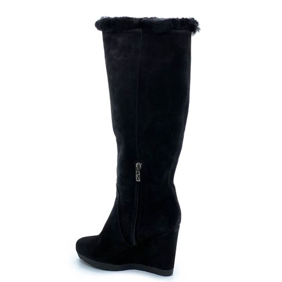 Сапоги Kelton черные замшевые МЕХ - фото 3, G4334M KEL