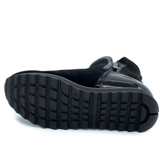 Ботинки Cover черные замшевые МЕХ - фото 4, 8078801-2 COV