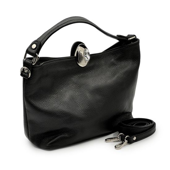 Сумка Renato Angi черная кожаная - фото 2,