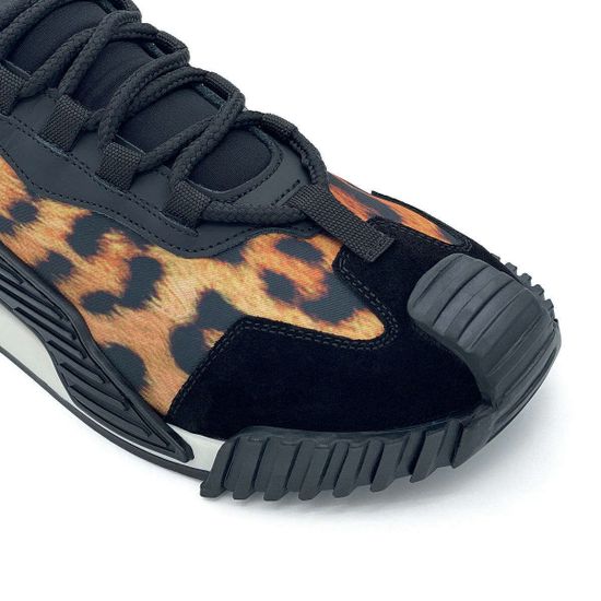 Кроссовки Tuffoni кожа/замша черные/леопард - фото 6, 