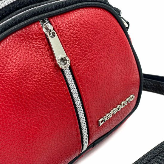 Сумочка Di Gregorio кросс-боди красная кожаная маленькая - фото 7, 8829 DG ROSSO