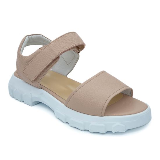 Босоножки Cover бежевые кожаные - фото 2, 9051-3 COV