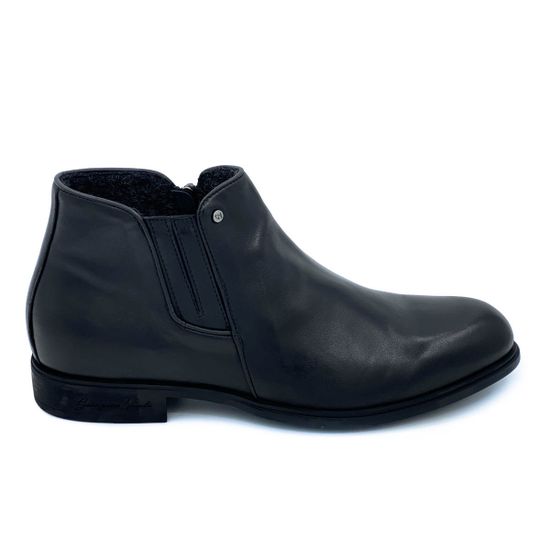 Ботинки Giampieronicola черные кожаные войлок - фото 1, 