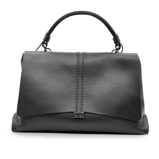 Сумка Loristella черная кожаная - фото 1,