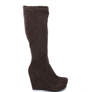 Сапоги Kelton коричневые замшевые МЕХ - фото 1, A0942M KEL