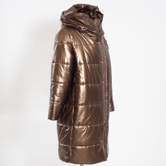 Пуховик VOLPI удлиненный золотого цвета - фото 3, 1105 VO