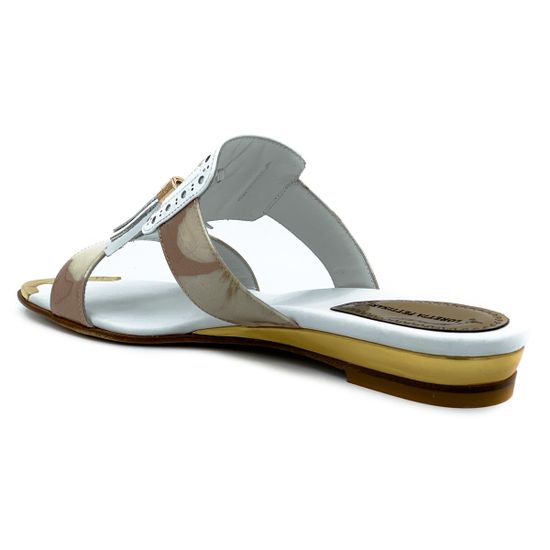 Сабо Loretta Pettinari бежево-белые - фото 3, 