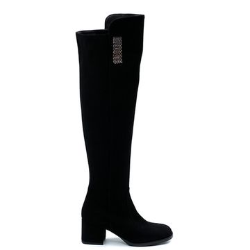 Ботфорты Rosso Nero черные замшевые демисезонные - фото 1, 4080 RN 50