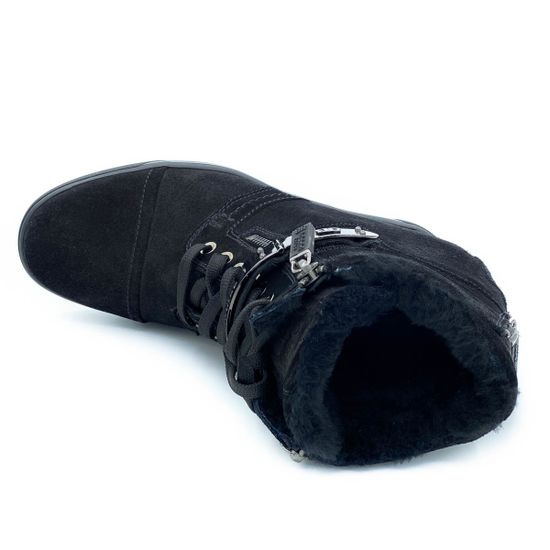 Ботинки Baldinini черные замшевые МЕХ - фото 5, 