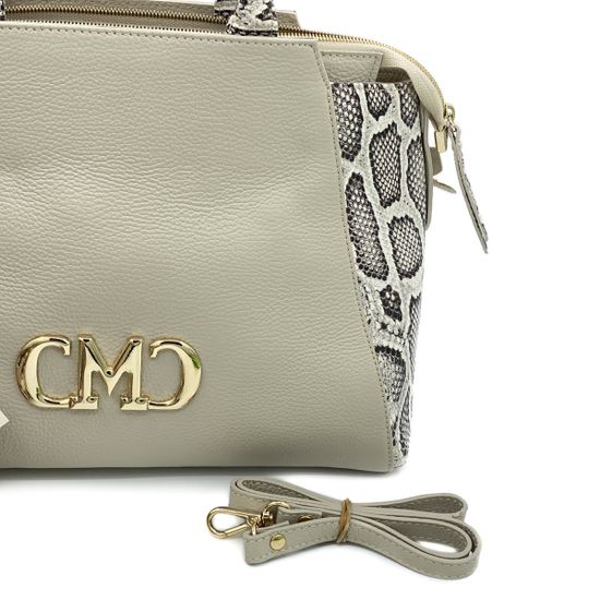 Сумка Marina Creazioni бежевая кожаная - фото 7, 