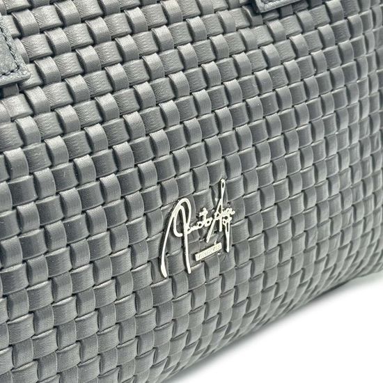 Сумка Renato Angi черная из плетеной кожи - фото 4, 3307517 RA NERO